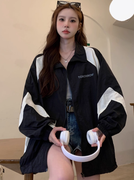Women's casual breathable thin coat 2024 summer new medium long loose port wind students sun-protective clothing